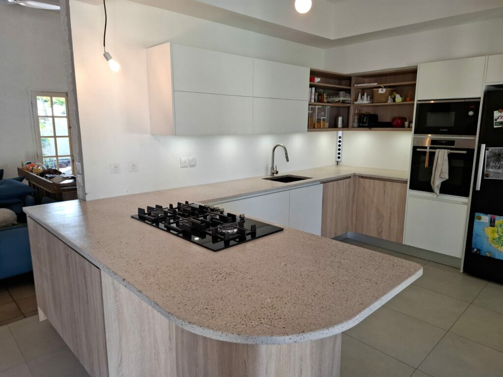 Chantier client - plan de travail Gravalisse Rhinnov Réunion